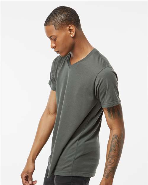 Tultex Men's Poly-Rich V-Neck T-Shirt 207