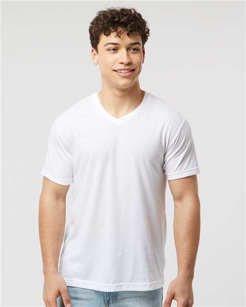 Tultex Men's Poly-Rich V-Neck T-Shirt 207