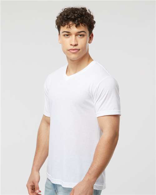 Tultex Men's Poly-Rich V-Neck T-Shirt 207