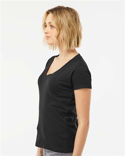 Tultex Women's Fine Jersey V-Neck T-Shirt 214