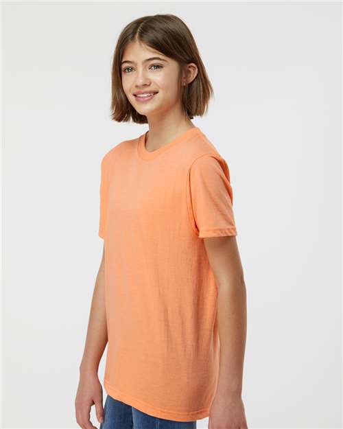 Tultex Youth Fine Jersey T-Shirt 235 - Heather Cantaloupe