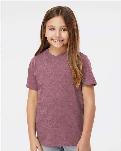Tultex Youth Fine Jersey T-Shirt 235 - Heather Cassis