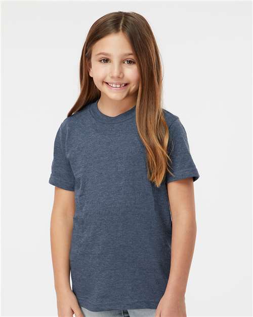 Tultex Youth Fine Jersey T-Shirt 235 - Heather Denim