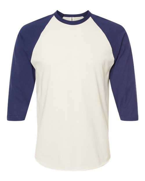Tultex Unisex Fine Jersey Raglan T-Shirt 245 - Vintage White/ Inked India