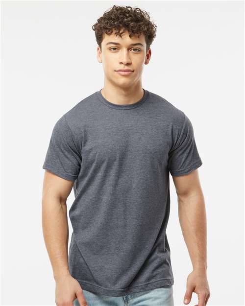 Tultex Unisex Poly-Rich T-Shirt 241 - Heather Navy