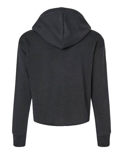 Next Level Women's Laguna Sueded Raw Edge Crop Hoodie Sweatshirt 9384