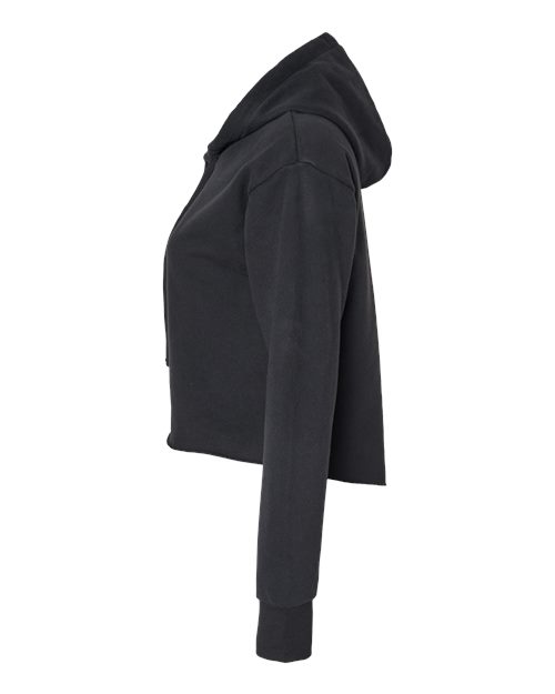 Next Level Women's Laguna Sueded Raw Edge Crop Hoodie Sweatshirt 9384