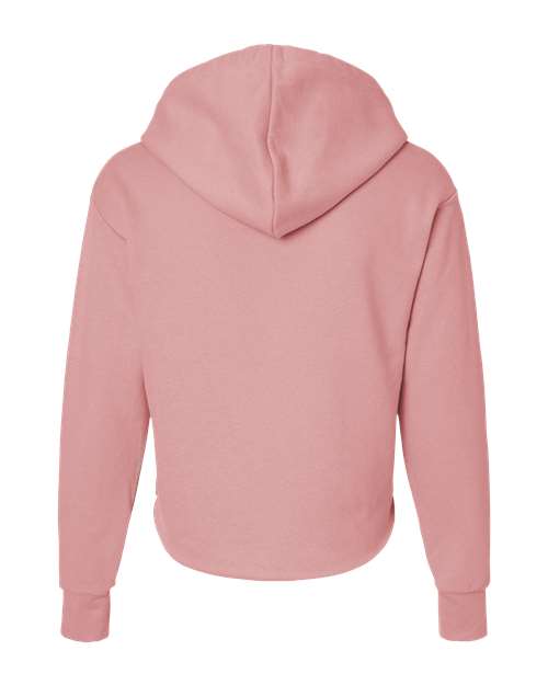 Next Level Women's Laguna Sueded Raw Edge Crop Hoodie Sweatshirt 9384