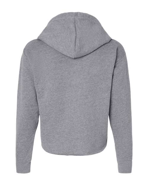Next Level Women's Laguna Sueded Raw Edge Crop Hoodie Sweatshirt 9384