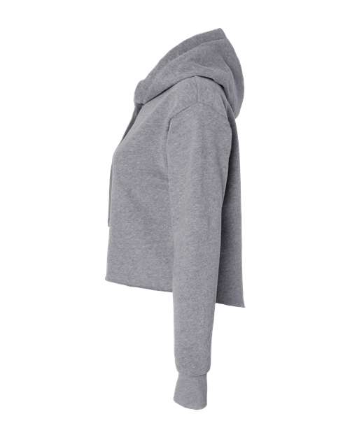 Next Level Women's Laguna Sueded Raw Edge Crop Hoodie Sweatshirt 9384