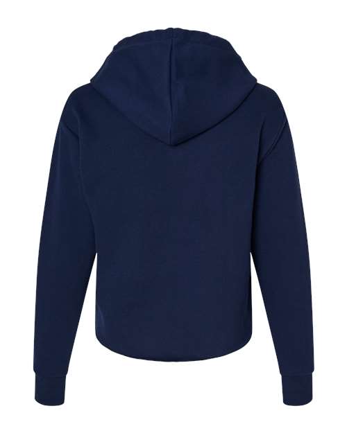 Next Level Women's Laguna Sueded Raw Edge Crop Hoodie Sweatshirt 9384