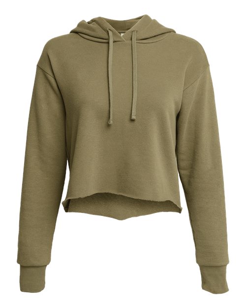Next Level Women's Laguna Sueded Raw Edge Crop Hoodie Sweatshirt 9384