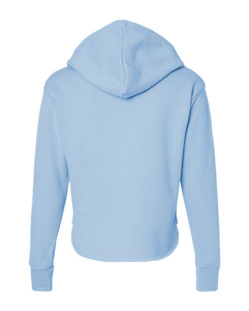 Next Level Women's Laguna Sueded Raw Edge Crop Hoodie Sweatshirt 9384