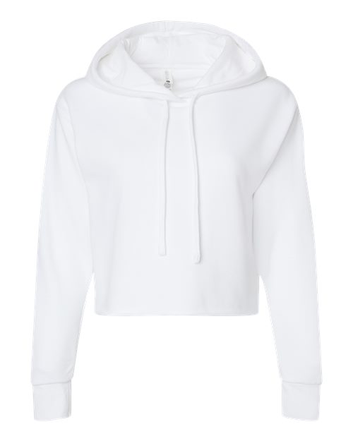 Next Level Women's Laguna Sueded Raw Edge Crop Hoodie Sweatshirt 9384