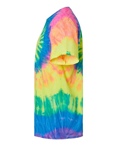 Colortone Unisex Multi-Color Tie-Dyed T-Shirt 1000 - Neon Rainbow