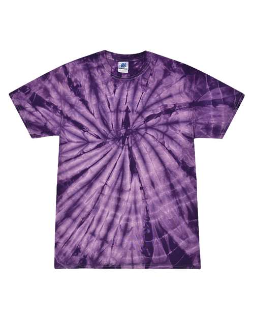 Colortone Unisex Multi-Color Tie-Dyed T-Shirt 1000 - Spider Purple