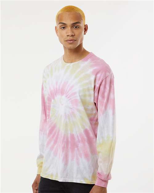 Colortone Unisex Tie-Dyed Long Sleeve T-Shirt 2000 - Desert Rose