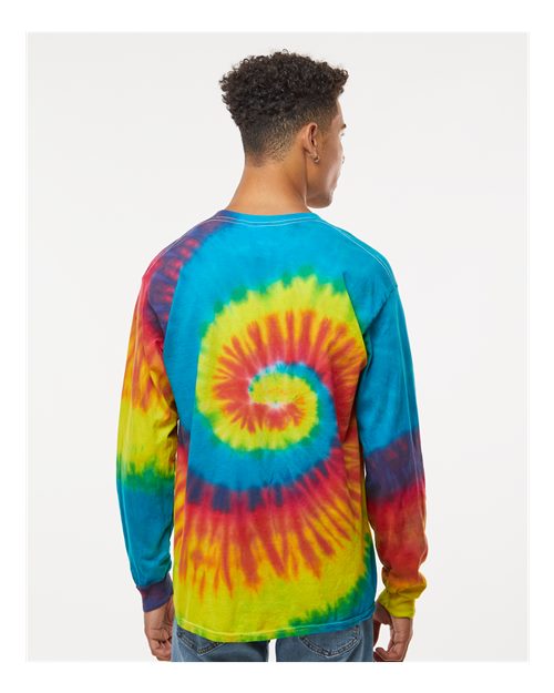 Colortone Unisex Tie-Dyed Long Sleeve T-Shirt 2000 - Reactive Rainbow