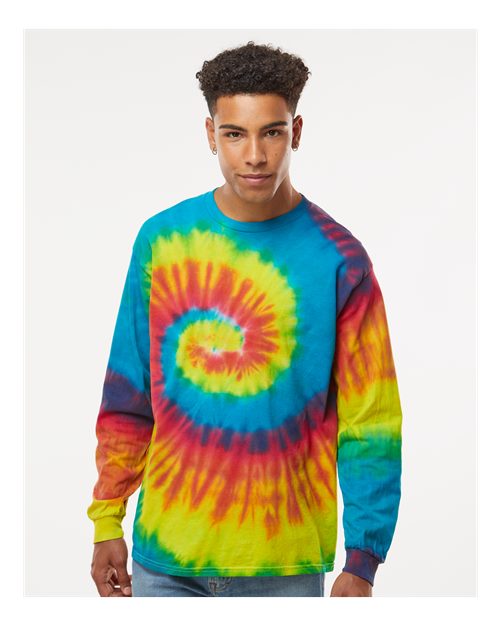 Colortone Unisex Tie-Dyed Long Sleeve T-Shirt 2000 - Reactive Rainbow