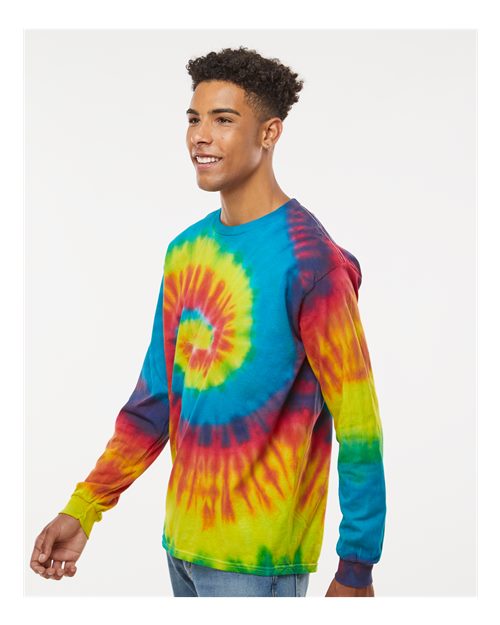 Colortone Unisex Tie-Dyed Long Sleeve T-Shirt 2000 - Reactive Rainbow