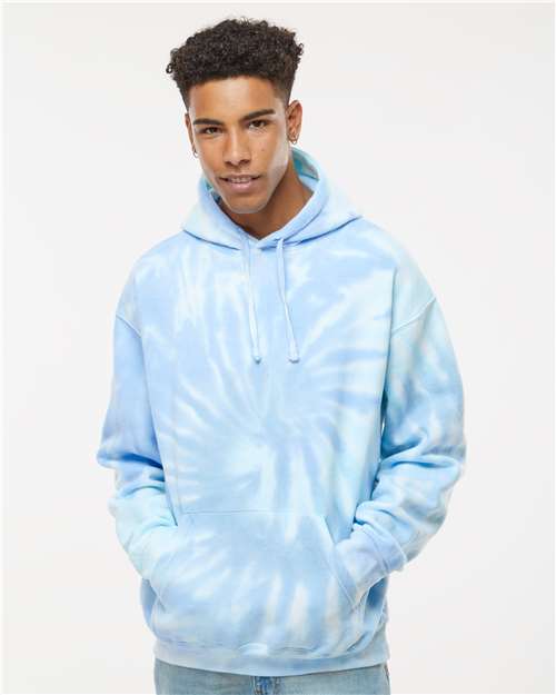 Colortone Unisex Tie-Dyed Hooded Sweatshirt 8777 - Lagoon