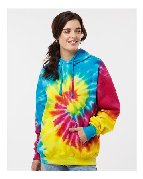 Colortone Unisex Tie-Dyed Hooded Sweatshirt 8777 - Reactive Rainbow