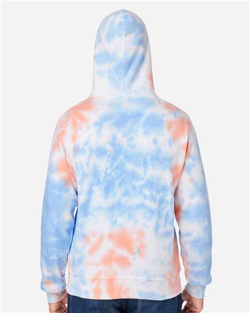 J. America Men's Tie-Dyed Fleece Hooded Sweatshirt 8861