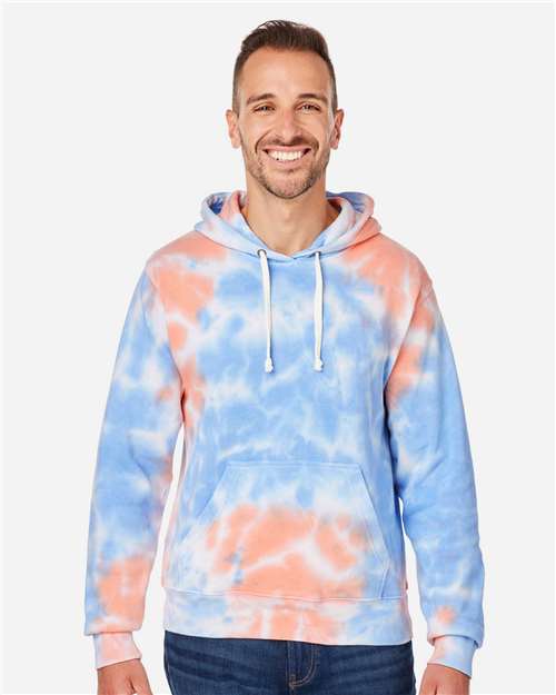 J. America Men's Tie-Dyed Fleece Hooded Sweatshirt 8861