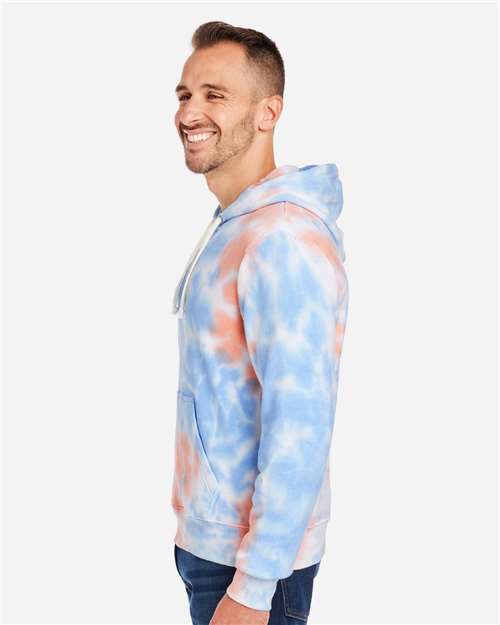 J. America Men's Tie-Dyed Fleece Hooded Sweatshirt 8861
