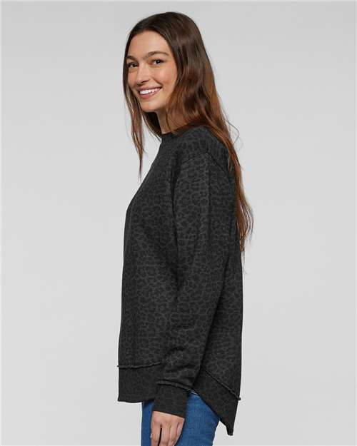 LAT Women's Weekend Fleece Crewneck Sweatshirt 3525