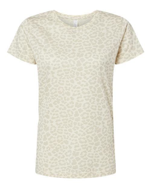 LAT Women's Fine Jersey Tee 3516 - Natural Leopard
