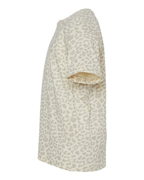 LAT Youth Fine Jersey Tee 6101 - Natural Leopard
