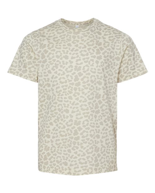 LAT Youth Fine Jersey Tee 6101 - Natural Leopard