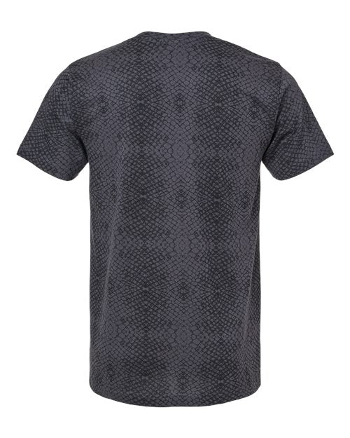 LAT Unisex Fine Jersey Tee 6901 - Black Reptile