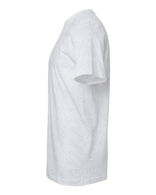 LAT Unisex Fine Jersey Tee 6901 - White Reptile