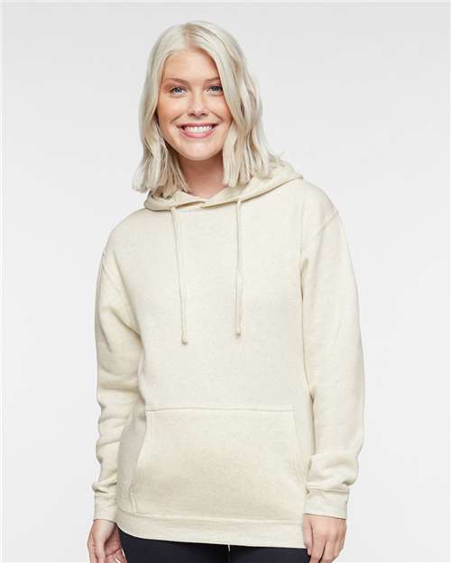 LAT Unisex Elevated Fleece Hoodie Sweatshirt 6926 - Natural Heather
