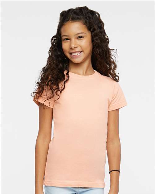 LAT Girls' Fine Jersey Tee 2616 - Peachy