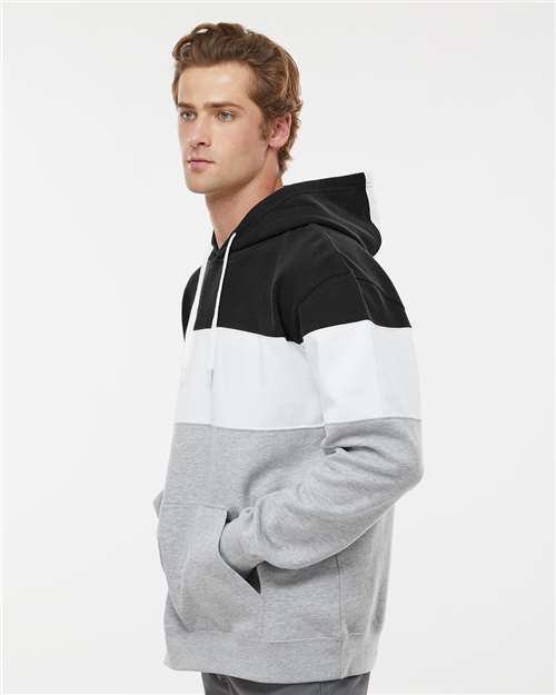 J. America Men's Varsity Fleece Colorblocked Hooded Sweatshirt 8644