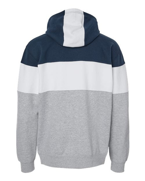 J. America Men's Varsity Fleece Colorblocked Hooded Sweatshirt 8644