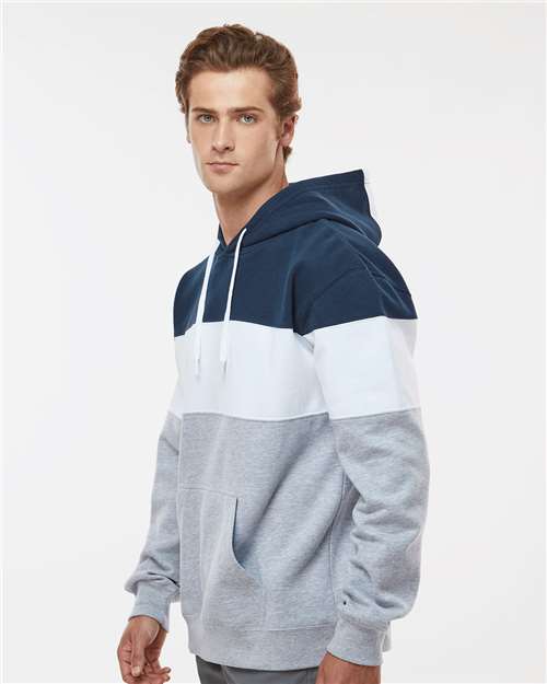 J. America Men's Varsity Fleece Colorblocked Hooded Sweatshirt 8644