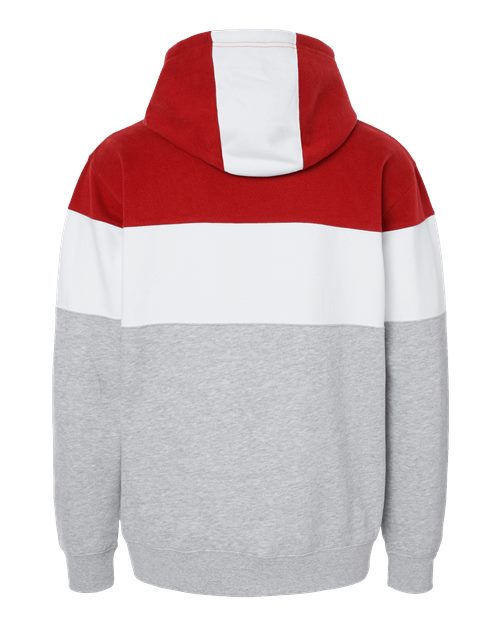 J. America Men's Varsity Fleece Colorblocked Hooded Sweatshirt 8644