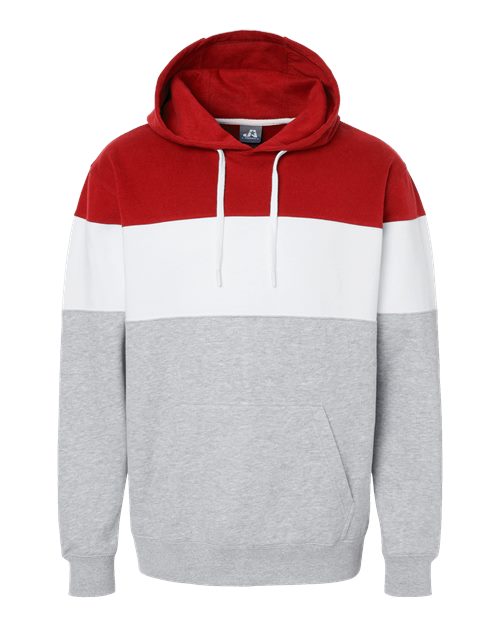 J. America Men's Varsity Fleece Colorblocked Hooded Sweatshirt 8644
