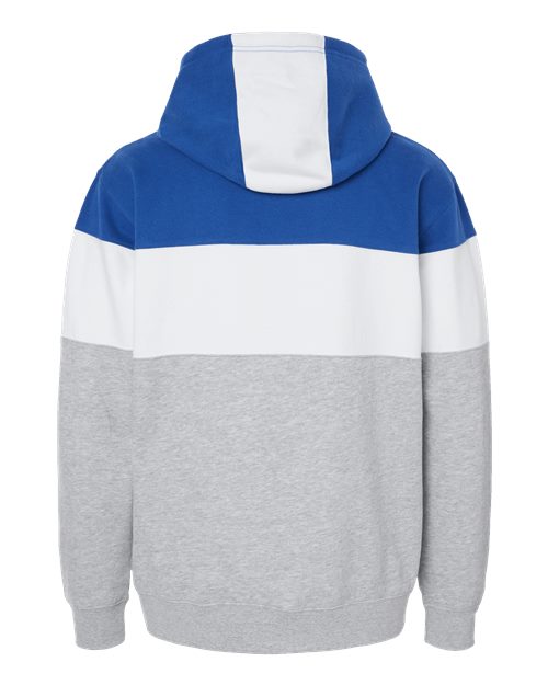 J. America Men's Varsity Fleece Colorblocked Hooded Sweatshirt 8644