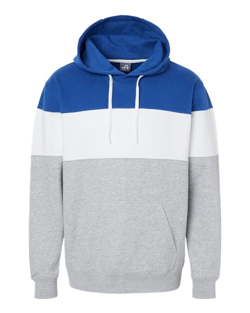 J. America Men's Varsity Fleece Colorblocked Hooded Sweatshirt 8644