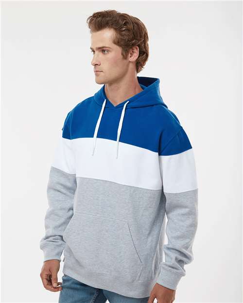 J. America Men's Varsity Fleece Colorblocked Hooded Sweatshirt 8644