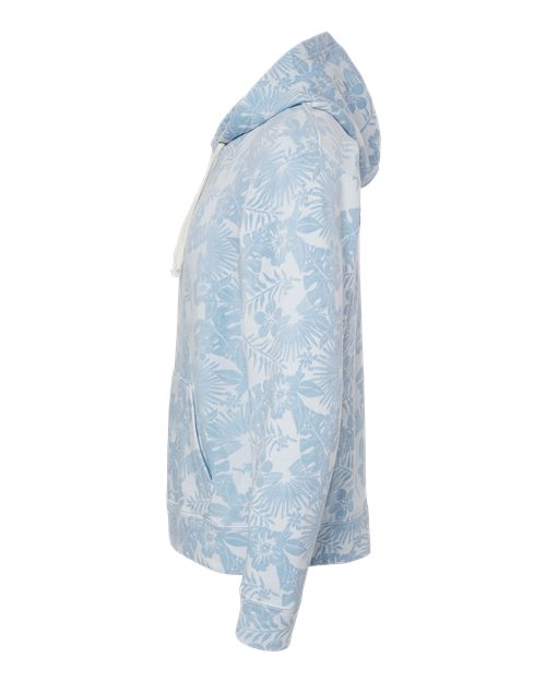 J. America Men's Triblend Fleece Hooded Sweatshirt 8871 - Chambray Aloha Triblend