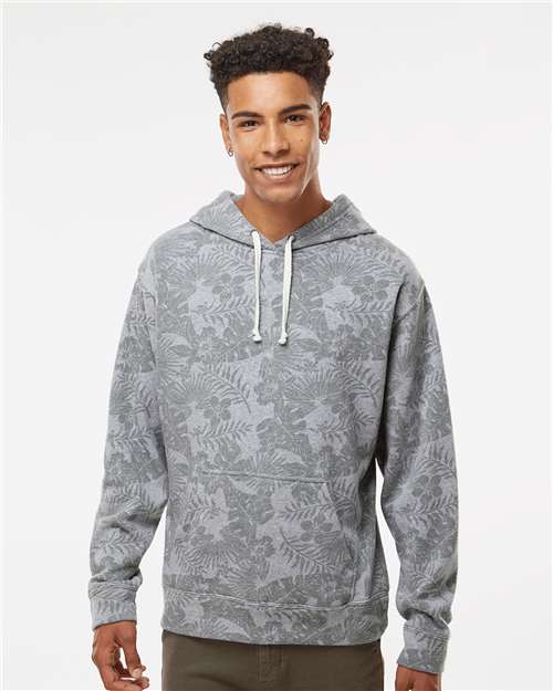 J. America Men's Triblend Fleece Hooded Sweatshirt 8871 - Grey Aloha Triblend