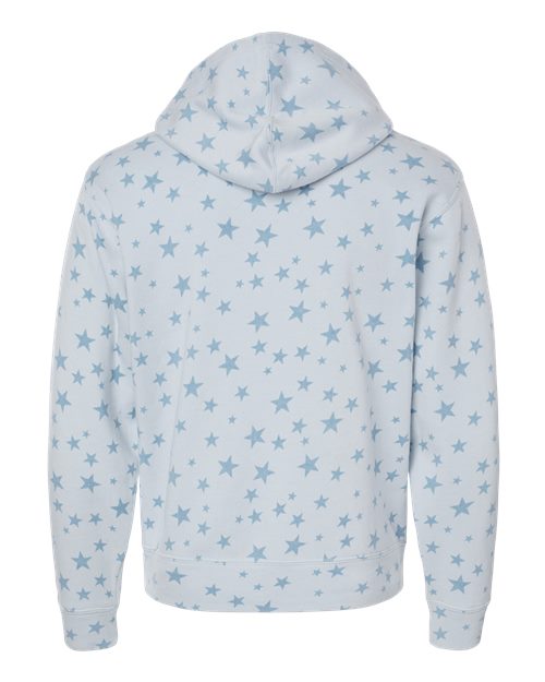 J. America Men's Triblend Fleece Hooded Sweatshirt 8871 - Chambray Stars Triblend