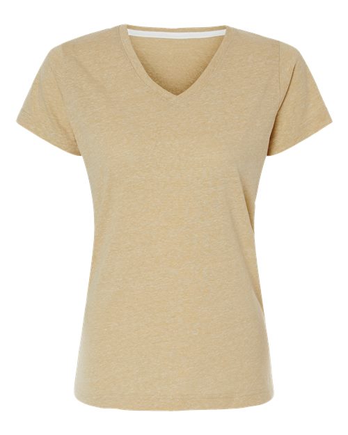 LAT Women's Harborside Mélange V-Neck Tee 3591