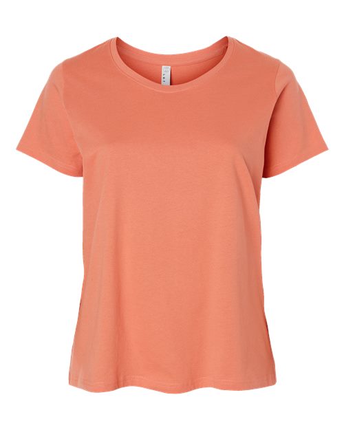 LAT Women's Curvy Collection Fine Jersey Tee 3816